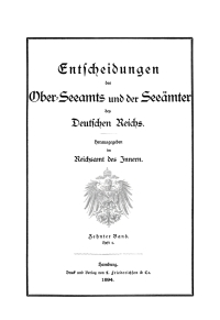 Immagine di copertina: Entscheidungen des Ober-Seeamts und der Seeämter des Deutschen Reichs. Band 10, Heft 5 1st edition 9783112673898