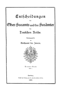 Imagen de portada: Entscheidungen des Ober-Seeamts und der Seeämter des Deutschen Reichs. Band 9, Heft 1 1st edition 9783112673911