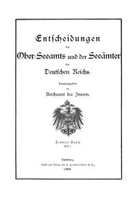 Imagen de portada: Entscheidungen des Ober-Seeamts und der Seeämter des Deutschen Reichs. Band 10, Heft 3 1st edition 9783112673959