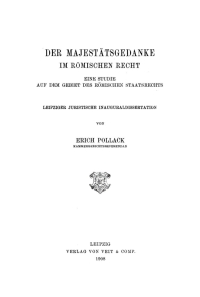 Imagen de portada: Der Majestätsgedanke im römischen Recht 1st edition 9783112674574