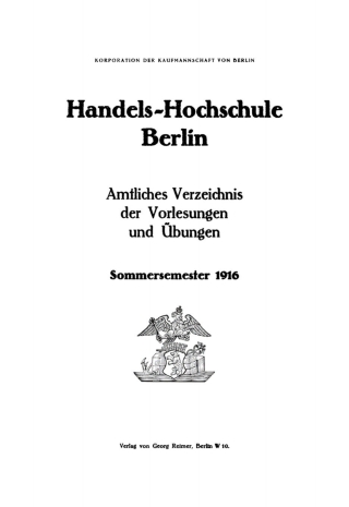 Imagen de portada: Sommersemester 1916 1st edition 9783112674697
