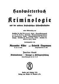 Cover image: Kriminalroman – Zwangs- und Fürsorgeerziehung. Gesamt-Sachregister für Bd. 1 u. 2 1st edition 9783112675618