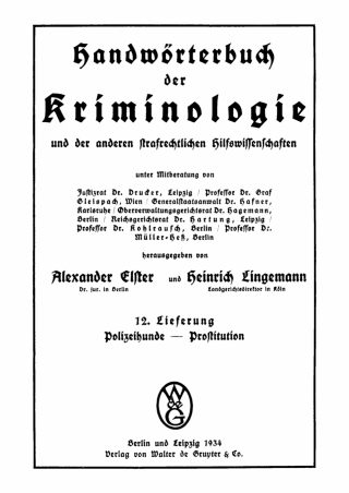 Cover image: Polizeihunde – Prostitution 1st edition 9783112675670