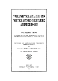 表紙画像: Volkswirtschaftliche und wirtschaftsgeschichtliche Abhandlungen 1st edition 9783112675878