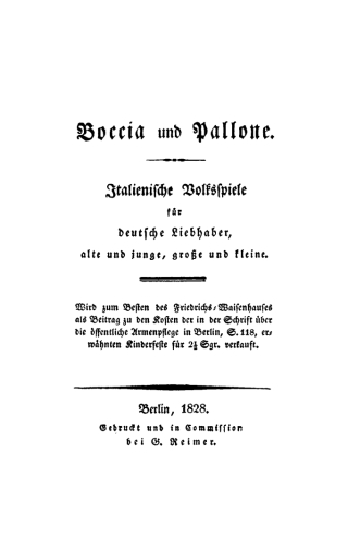 Cover image: Boccia und Pallone 1st edition 9783112675892