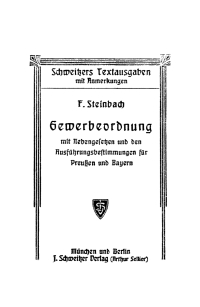 Imagen de portada: Gewerbeordnung 1st edition 9783112676233