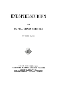 Cover image: Endspielstudien 1st edition 9783112677117