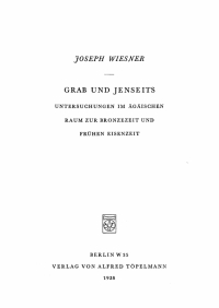 Imagen de portada: Grab und Jenseits 1st edition 9783112677353