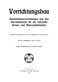 Imagen de portada: Vorrichtungsbau 2nd edition 9783112677513