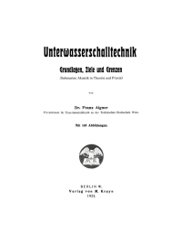 Titelbild: Unterwasserschalltechnik 1st edition 9783112677612