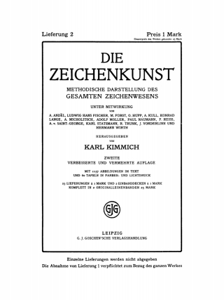 Cover image: Die Zeichenkunst. Lieferung 2 2nd edition 9783112677933