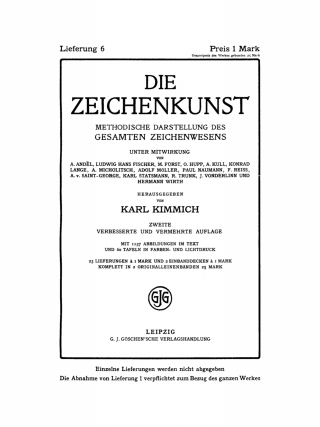 Cover image: Die Zeichenkunst. Lieferung 6 2nd edition 9783112678053