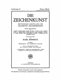 Imagen de portada: Die Zeichenkunst. Lieferung 15 2nd edition 9783112678077