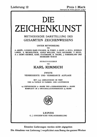 Cover image: Die Zeichenkunst. Lieferung 12 2nd edition 9783112678138