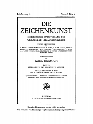 Cover image: Die Zeichenkunst. Lieferung 11 2nd edition 9783112678152