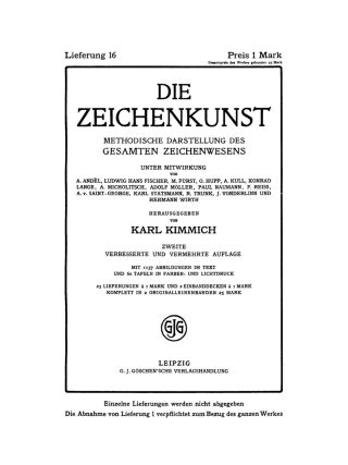 Cover image: Die Zeichenkunst. Lieferung 16 2nd edition 9783112678312