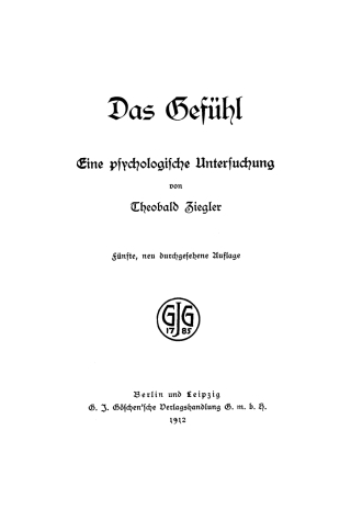 Cover image: Das Gefühl 5th edition 9783112678671