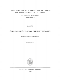 Cover image: Über die Spülung von Zweitaktmotoren 1st edition 9783112679371