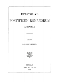 صورة الغلاف: Epistolae Pontificum Romanorum Ineditae 1st edition 9783112679678
