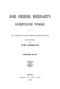 Cover image: Joh. Friedr. Herbart: Joh. Friedr. Herbart’s Sämmtliche Werke. Band 2 1st edition 9783112686836