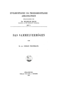 Cover image: Das Sammelvermögen 1st edition 9783112687093