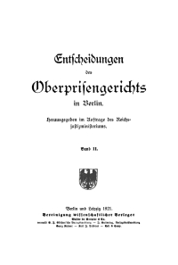 Titelbild: Entscheidungen des Oberprisengericht in Berlin. Band 2 1st edition 9783112687130