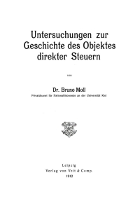 Cover image: Untersuchungen zur Geschichte des Objektes direkter Steuern 1st edition 9783112687451