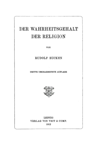 Imagen de portada: Der Wahrheitsgehalt der Religion 1st edition 9783112687475