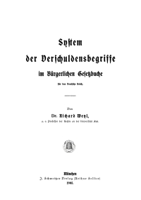 Cover image: System der Verschuldensbegriffe im bürgerlichen Gesetzbuche für das Deutsche Reich 1st edition 9783112695173