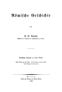 Imagen de portada: Römische Geschichte 1st edition 9783112695432