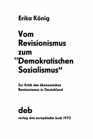 Cover image: Vom Revisionismus zum demokratischen Sozialismus 1st edition 9783112700846