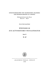 表紙画像: Wörterbuch zur altnordischen Prosaliteratur, Band 2: M – Ø 1st edition 9783112700945