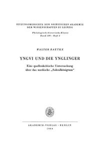 表紙画像: Yngvi und die Ynglinger 1st edition 9783112701065
