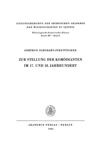 Cover image: Zur Stellung der Komödianten im 17. und 18. Jahrhundert 1st edition 9783112701225