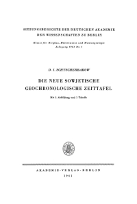 Imagen de portada: Die neue sowjetische geochronologische Zeittafel 1st edition 9783112701447