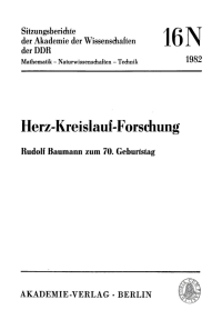 Imagen de portada: Herz-Kreislauf-Forschung 1st edition 9783112701669