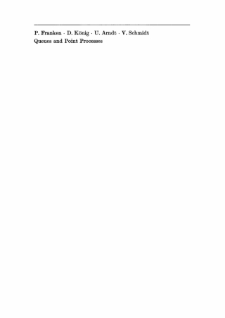 Cover image: Queues and Point Processes 1st edition 9783112705728