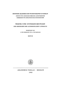 Omslagafbeelding: Papers presented to the Third International Conferenceon Patristic Studies held at Christ Church, Oxford, 1959, III: Liturgica, Monastica et Ascetica, Philosophica 1st edition 9783112708064