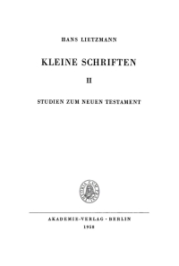 Cover image: Studien zum Neuen Testament 1st edition 9783112708088