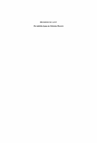 Cover image: Das natürliche System der politischen Ökonomie 1st edition 9783112709801