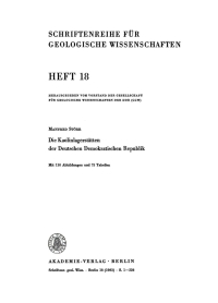 Cover image: Die Kaolinlagerstätten der Deutschen Demokratischen Republik 1st edition 9783112710647