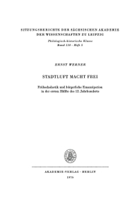 Cover image: Stadtluft macht Frei 1st edition 9783112711408