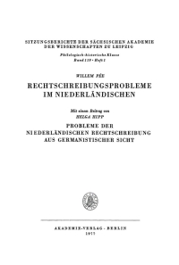 Imagen de portada: Rechtschreibungsprobleme im Niederländischen 1st edition 9783112711422