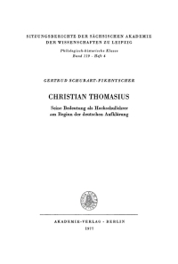 Titelbild: Christian Thomasius 1st edition 9783112711460