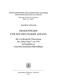 Cover image: Shakespeare und ein deutscher Anfang 1st edition 9783112711484
