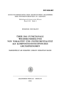 Cover image: Über das funktionale Wechselverhältnis von Vokalität und Instrumentalität als kompositionstechnisches Grundphänomen 1st edition 9783112712405