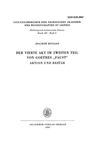 Cover image: Der vierte Akt im zweiten Teil von Goethes „Faust“ 1st edition 9783112712566