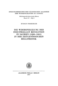 Cover image: Die Widerspiegelung der industriellen Revolution in Sachsen (1800–1861) in der zeitgenössischen Belletristik 1st edition 9783112712825