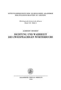 Cover image: Dichtung und Wahrheit des zweisprachigen Wörterbuchs 1st edition 9783112712863