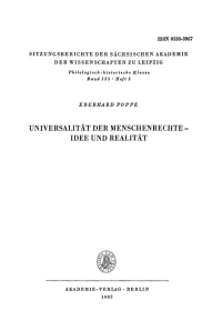 Cover image: Universalität der Menschenrechte – Idee Undrealität 1st edition 9783112713006